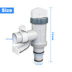 Nefemo Pool Hose Adapter for Above Ground Swimming Pool, Pool Replacement Parts with Plunger Valve and Pool Pipe Holder Pool Pump Parts (2 pcs)