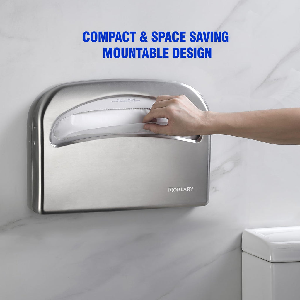 Gorlary Commercial Toilet Seat Cover Dispenser Wall Mount, Large Capacity