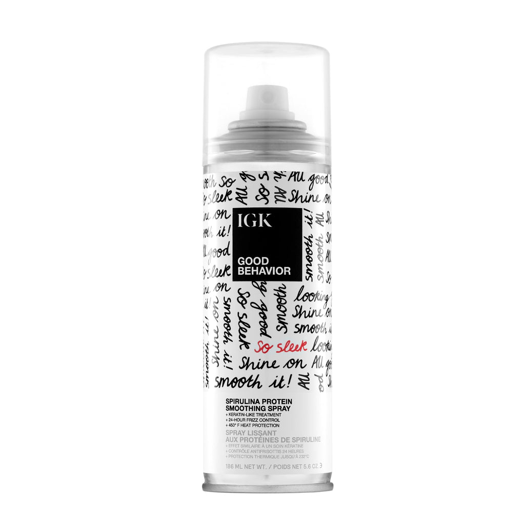 IGK Good Behavior Spirulina Protein Smoothing Spray, Heat Protectant, 5.6Oz