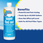 In The Swim Super Floc Out – Drop the Gunk, Ditch the Cloud, Dive Into Clear Water – 1 Quart - 2-Pack