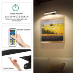 EUIOKUN Wireless Picture Light with Remote,Battery Operated Wall Sconces