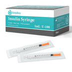 U-100 1cc 29g 1/2 Inch Syringe, Individually Packed, Pack 100.