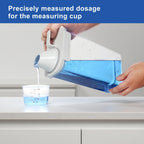Bronkeeper Laundry Detergent Dispenser, Liquid Laundry Container & Powder Soap Dispenser, 2 Pack Plastic Laundry Storage for Laundry Room Organization, Fabric Softener Dispenser (1.1L)