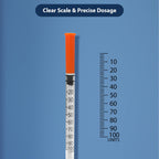 30 Pack U-100 Syringes with Needle, 1ml 30G 5/16" 8mm Syringe