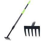 KLDOLLAR Hand Rake, Adjustable Handle Garden Small Rake Garden Tool