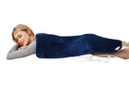 Ambershine 17''x33'' XXXL King Size Heating Pad with Fast-Heating Technology&6 Temperature Settings, Flannel Electric Heating Pad/Pain Relief for Back/Neck/Shoulders/Abdomen/Legs (Navy)