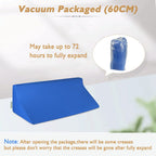 Mistuki Bed Wedge Pillow for Sleeping Seniors Incline Triangle Pillow Adults Post Surgery Back Support Bedsore Pressure Relief Positioning Foam Medical Wedge Bedridden Patient Body Leg Support（23.6"）