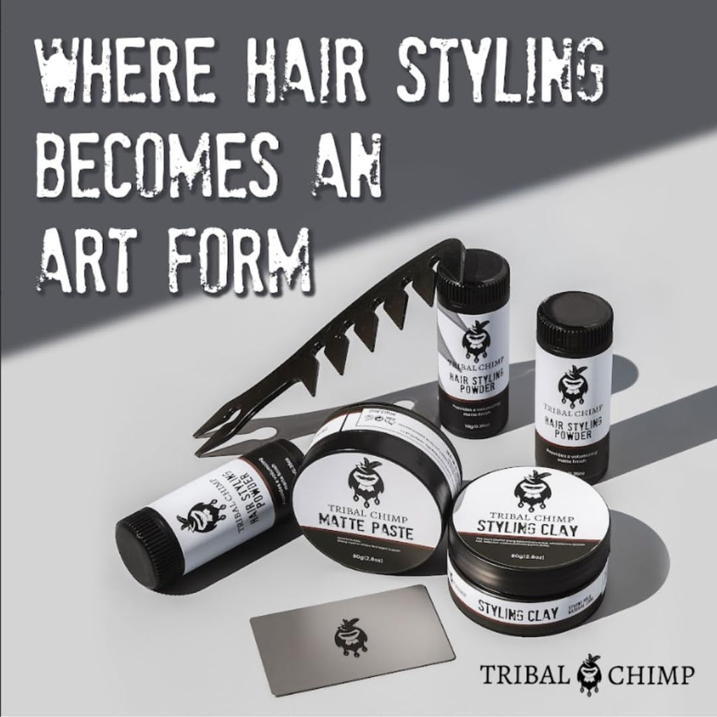 Tribal Chimp Hair Styling Powder for Men & Women – Hair Volumizer & Texture Powder for All Hair Types with Matte Finish – 24H Invisible Hold, Adds Volume & Texture, Non-Sticky and Smells Great – 10g