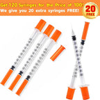 40 PACK U-100 Disposable Syringes 1ml/cc, 30G 5/16" (8mm), Individually Wrapped for Precision, Hygiene, and Safe Use