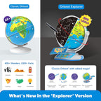 PlayShifu’s Latest Educational Globe for Ages 4+ - Orboot Earth Explorer | AR Interactive Globe Toy | 400+ Wonders | 1000+ Facts | Exciting Features | Constellation Mode | Magic Stylus | Zap-on Panels | 720° Rotation | Fun Games | Solve Mysteries | STEM T