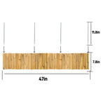 HTWNK Bamboo 2 Pack Short Fence Outdoor Landscape Edging Flexible Decorative Border 7.8'' H x 47'' L