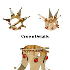 Wiggy Mermaid Red Heart Queen Wig Costume Women and Crown Cosplay Girls Pre-styled Fluffy Short Curly Halloween Anime Cosplay Party Wigs with Cap One Size