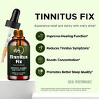 Tinnitus Fix Drops, Official TinnitusFix Tinnitus Relief for Ringing Ears, Advanced Ear Health Support Supplement Liquid Drop All Natural for Healthy Ringing Ear, Tinnitus Fix Dropper Reviews (2 Pack)