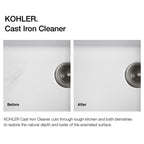 KOHLER K-23725-NA Cast Iron Cleaner, For Kitchen and Bathroom, 8 oz Bottle, Nonabrasive Cream-based Cleaner (Pack of 2)