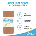 AIDEA Microfiber Cleaning Cloth 165 Sheets 3 Roll, Microfiber Towels for Cars, Shop Rags Washable, Cleaning Rags Reusable Paper Towels for Automotive, Mechanic, Workshops, House,11×9", Coffee