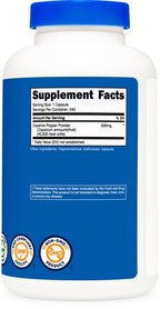 Nutricost Cayenne Pepper 530mg, 240 Capsules - 40,000 Heat Units, Gluten Free, Non-GMO