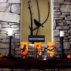 DRomance Halloween LED Flameless Pillar Candles Battery Operated with Timer