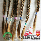 1 LB Rubber Bands Hair Band Soft Elastic Hair Accessories Braid Mini Hair Ties Stretchy Hair Ties No Damage Rubber Bands for Hair Made in Vietnam (Natural)