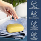 Natural Elephant Dead Sea Sulfur Soap 4.4 oz with Dead Sea Salt, Aloe Vera, Sulphur Face and Body Cleanser Bar for All Skin Types (3 Pack (13.2 oz Total))