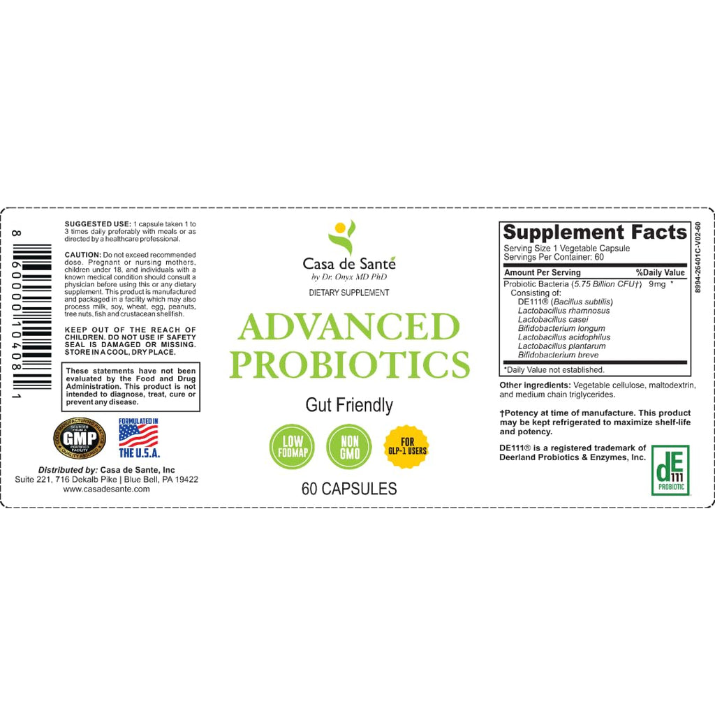 Casa de Sante Advanced Probiotic Supplement for Menopause & Perimenopause Women- Supports Hormone Balance, Hot Flashes, Night Sweats, Gut Health, Bloating Relief, Sleep| MD/PhD Microbiome Support