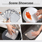 Jiexily 2025 New Multipurpose Wire Dishwashing Rags for Wet and Dry, Metal Scrubbing Pads Sponge Cloths Towels Clean, Non-Scratch Wire Dishcloth for Home Kitchen Dishes, Sinks (10 Pcs)