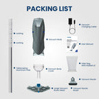 Cordless Pool Vacuum for Above Ground Pool with Telescopic Pole, 18.5 GPM Powerful Suction, Upgraded 60 Mins Runtime, Rechargeable Handheld Pool Cleaner with 2 Brush Heads for Inground Pools