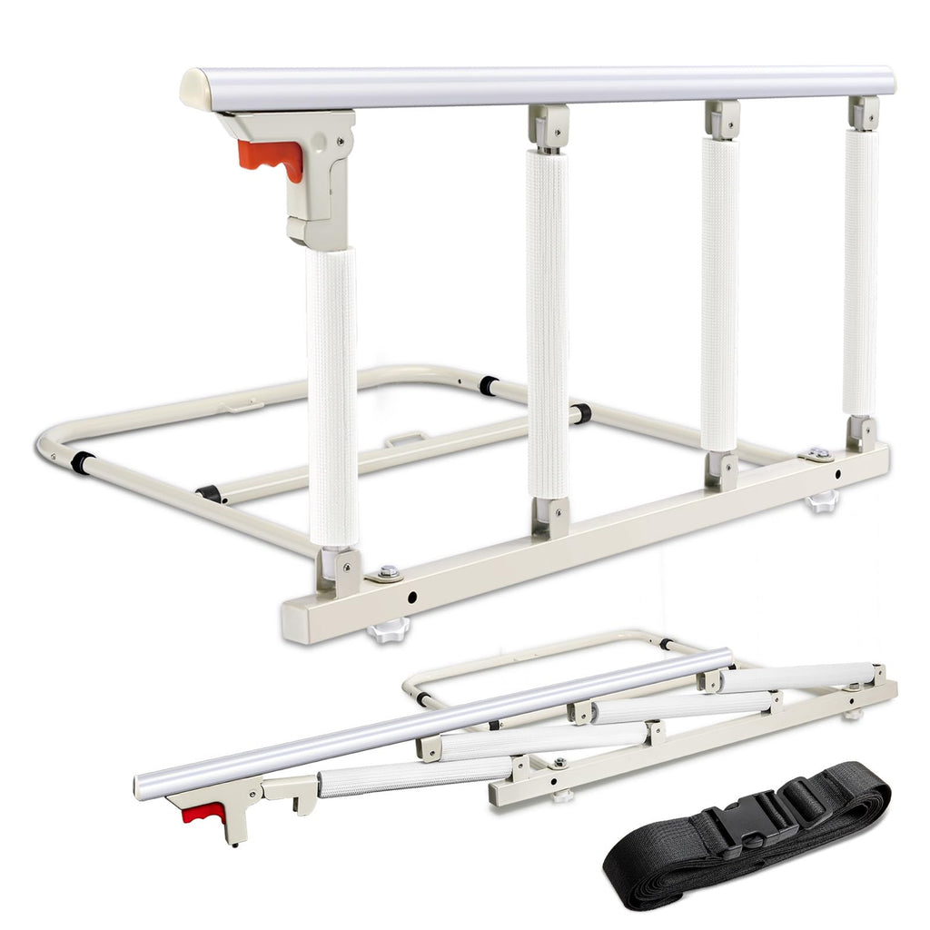 FAYITING Bed Rails for Elderly Adults Safety, Folding Bed Assist Rails for Seniors, Bed Handle Bedside Assist Guard Rails for Adults, Fall Prevention Safety with Collapsible Bedrails, 37x20