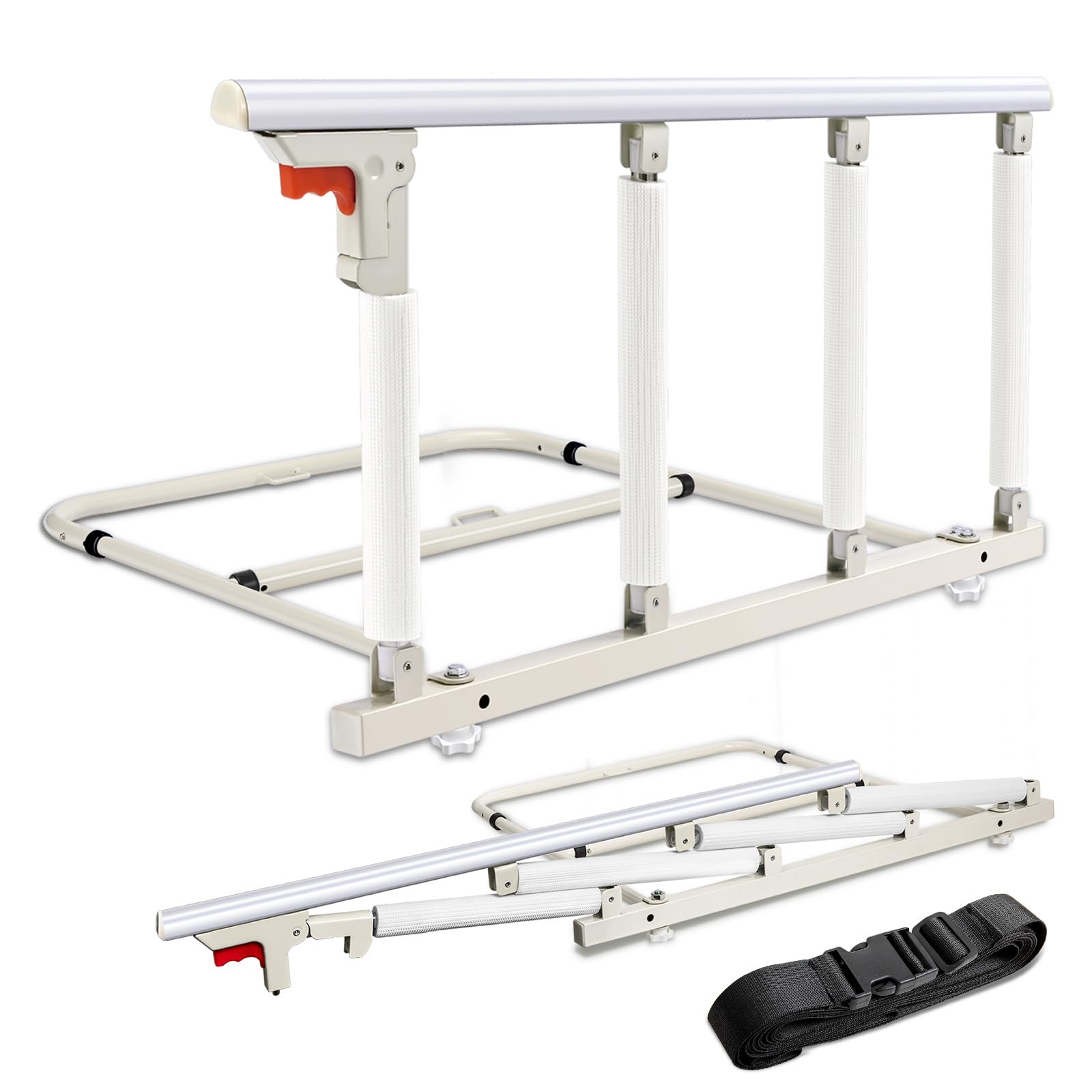 FAYITING Bed Rails for Elderly Adults Safety, Folding Bed Assist Rails for Seniors, Bed Handle Bedside Assist Guard Rails for Adults, Fall Prevention Safety with Collapsible Bedrails, 37x20