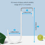 FYY Over the Door Hooks, Single-Hanger 4 Pack, Fits Doors 1 3/8" White