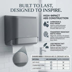 interhasa! Commercial Paper Towel Dispenser Wall Mount - ADA Compliant Multifold Trifold & C-Fold Hand Towel Holder for Restroom, Office, Clinic. Lockable, No-Drill ABS, 10.8" L x 3.5" W x 8" H