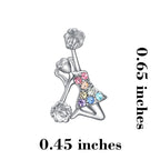 Girls's Cheerleader Earrings Stud Gifts,Sport Cheerleader Jewelry Cheer Accessories Birthday Gifts for Cheerleading Lovers