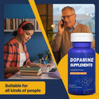 CJMJIM Dopamine Brain Food - 60 Veg Capsules | All Natural Neurotransmitter Support for Mental Alertness | Promotes Dopamine Production | Brain Food with L - Phenylalanine, L - Tyrosine (1)