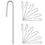 SUMGROW 120 Pack Drip Tubing Stakes, 5 inch Galvanized Steel Landscape Staples for 1/4" or 1/8" Diameter Tubing - Irrigation Anchors for Garden and Lawn