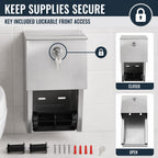 Stylever Commercial Toilet Paper Dispenser - Double Roll Holder