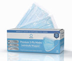 Litepak 500pcs Premium Disposable Face Mask SOFT 3ply - Individually Wrapped