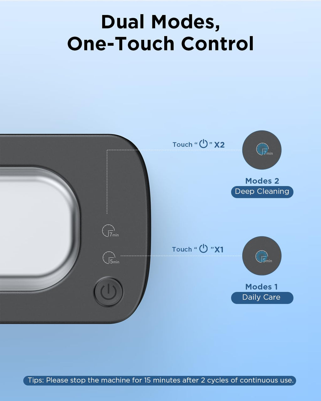 Ultrasonic Jewelry Cleaner Machine: 48KHz Ultra Sonic Cleaner for Jewelry,Eyeglass,Rings,Watch Band,Dentures,with Dual Cleaning Modes,350ML 304 Stainless Steel Tank,Gift for Wife,Mom,Daughter