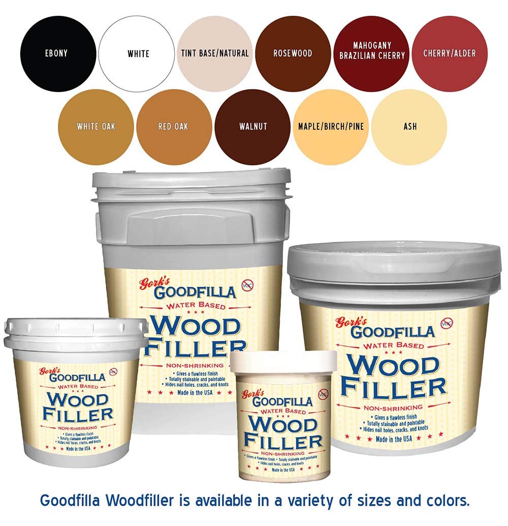 Goodfilla Neutral Base,1 Gallon (13.5lbs) Wood and Grain Filler, Stainable, Tintable, Sandable, Zero Waste, Non-Toxic, USA Made