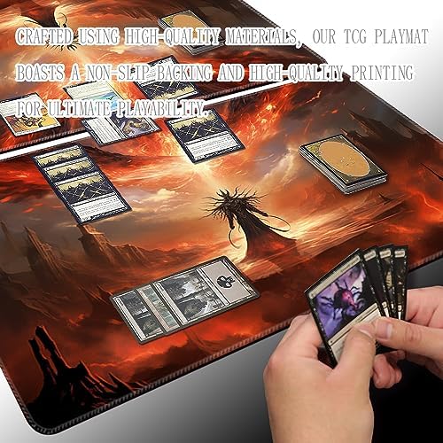 MTG Playmat - Non-Slip Backing Printing, Ideal for Card Game Enthusiasts TCG Playmat (Disaster befalls1-No Deck)