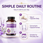 ANEFOSE HerMag 20-in-1 Magnesium Complex, 12 Forms of Magnesium with Vitamin B6, Zinc & Nutrient Blend, Daily Wellness Supplement, 90 Capsules