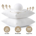 MIULEE 18x18 Pillow Inserts 4 Pack, 100% Virgin Fiber Filling Throw Pillows