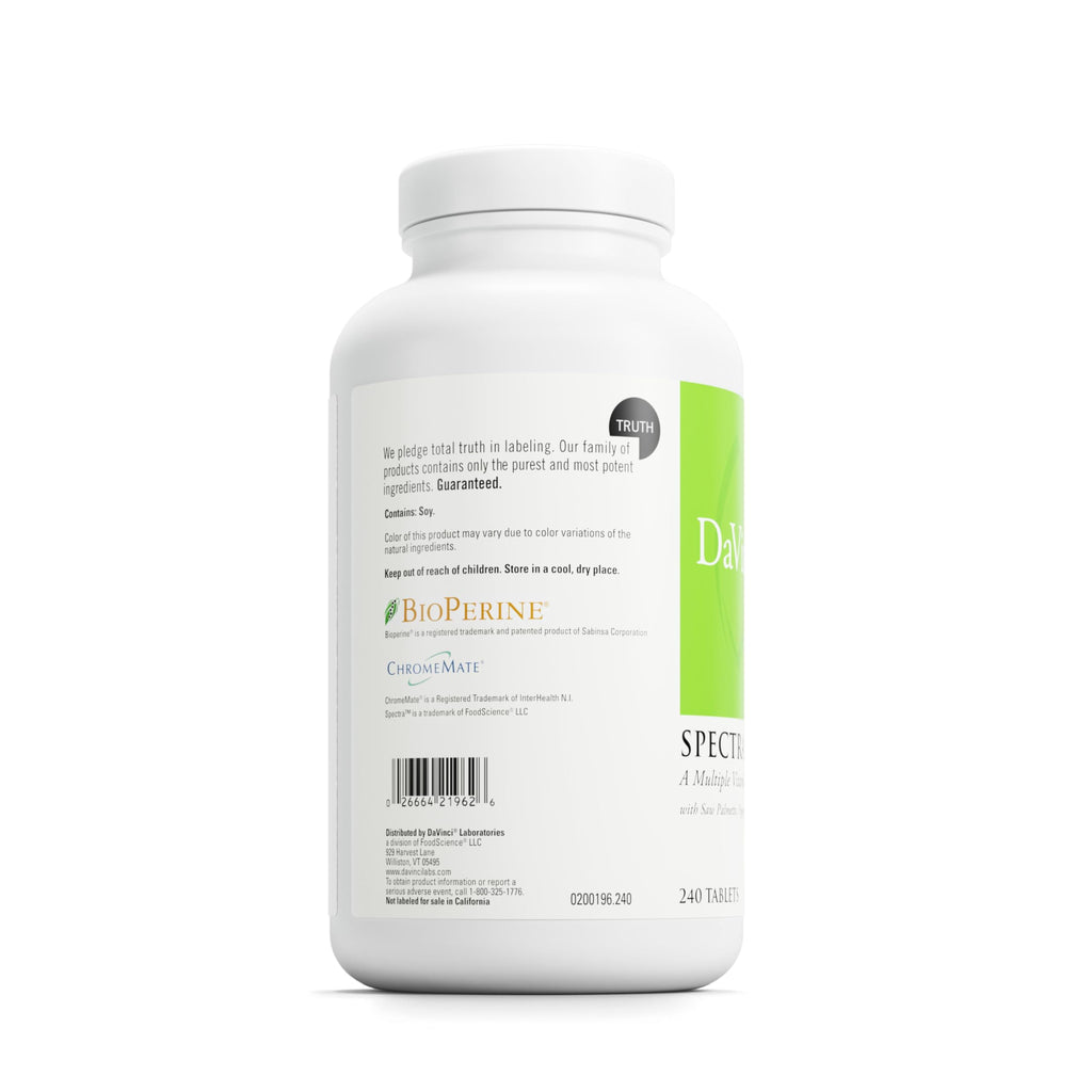 DAVINCI Labs Spectra Man - Dietary Supplement to Support Immune System Function and Men's Unique Needs - with Vitamins, Minerals, Amino Acids, Herbs, Digestive Enzymes and Fatty Acids - 240 Tablets