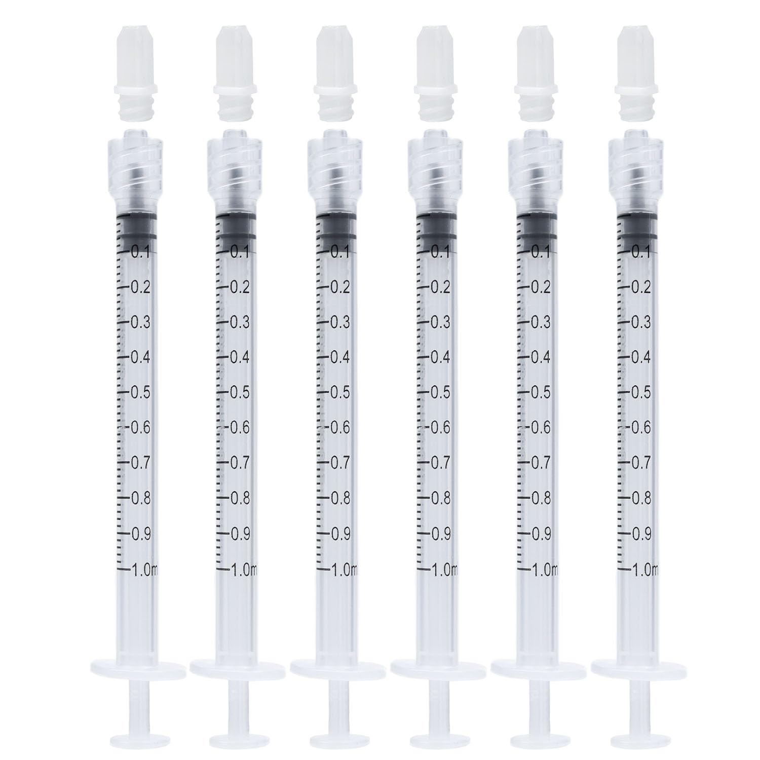 1ml Syringes Without Needles, 1cc Luer Lock Syringe - Disposable Individually Wrapped(10 Pack)