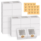 WINKIO Cookie Boxes with Window, Small Bakery Boxes for Dessert Pastry