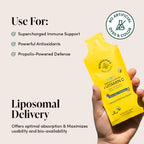 Beekeeper's Naturals Kid's Immune Liposomal Vitamin C, 500 mg Vitamin C, Elderberry, Vitamin D, Propolis & Honey, Kid-Friendly Immune Support - Mixed Berry Flavor, Easy to Use, Bioavailable, 30 Ct