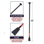Bully Tools Steel Tamping and Digging Bar, 3/8 in Thick Blade