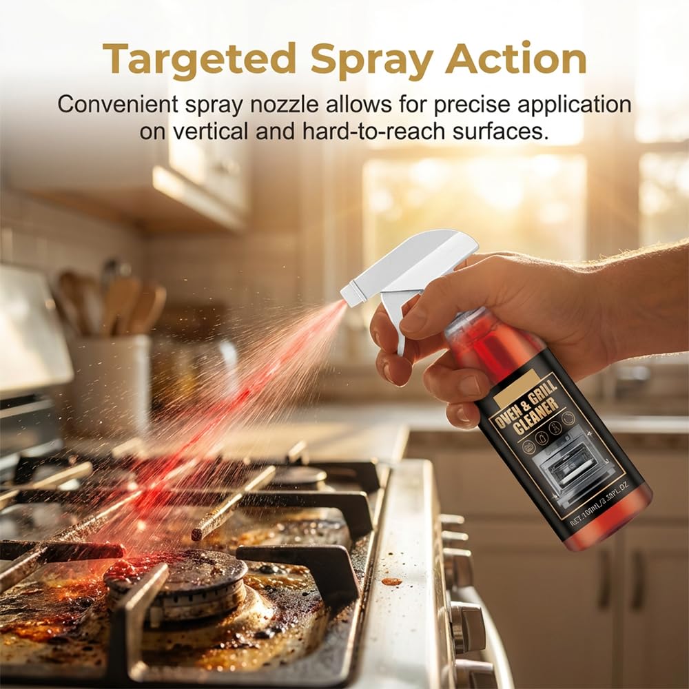 Mucpad Kitchen Heavy Oil Cleaner Spray,Clean Spray Cleaner for Ovens,Countertops,Stovetop,100Ml All Purpose Kitchens Heavy Oil Cleaning Agent (1PC)