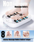 SPA4PIEDS Collapsible Heated Foot Spa Bath with Bubble, Foot Soaking Tub Featuring 8 Shiatsu Rollers, Pumice Stone and Built-in Timer for Mom, Dad and Foot Relaxation (Black)