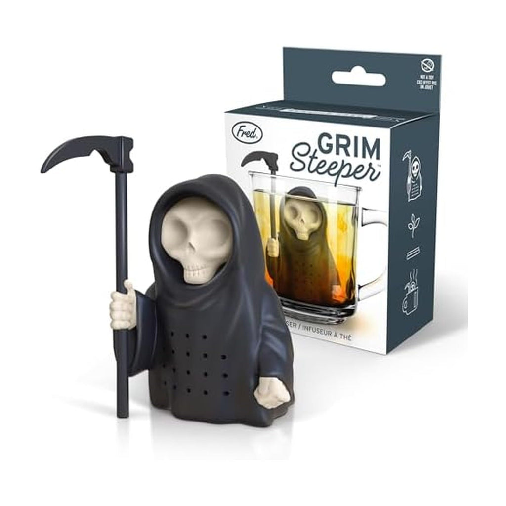 Genuine Fred GRIM STEEPER Grim Reaper Tea Infuser, Silicone, 3.75" Tall