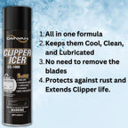 OMWAH 5 in 1 Clipper Icer Blade Cleaner and Lubricant Clipper Spray (3 pack) (15 oz. Can)…