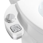Bidet Attachment for Toilet, Dual Nozzle (Frontal and Rear Wash) Non-Electric Fresh Water Toilet Seat Attachment with Nozzle Self Cleaning, Adjustable Water Pressure(Chrome Silver)